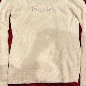 BEBE off white sweater